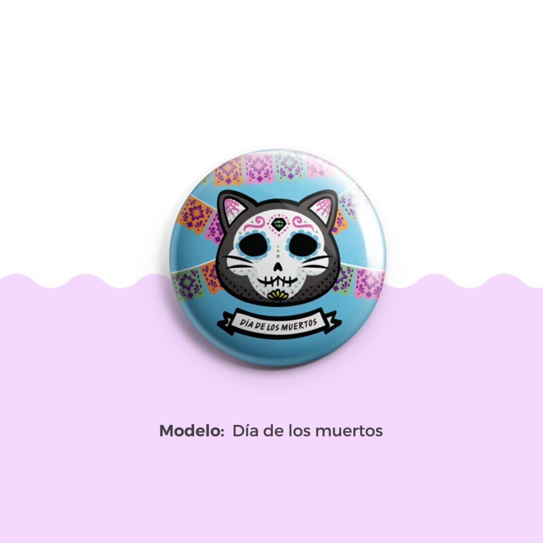 Día de los muertos pin 38mm