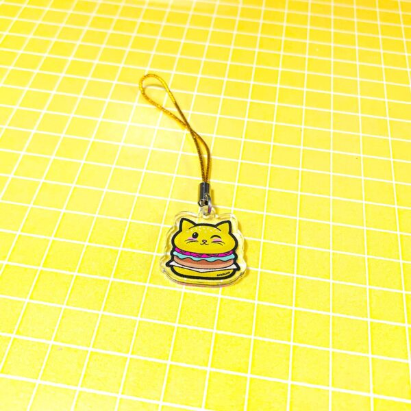 Hamburguesita colgante charm acrílico