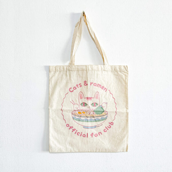 Cats and ramen totebag