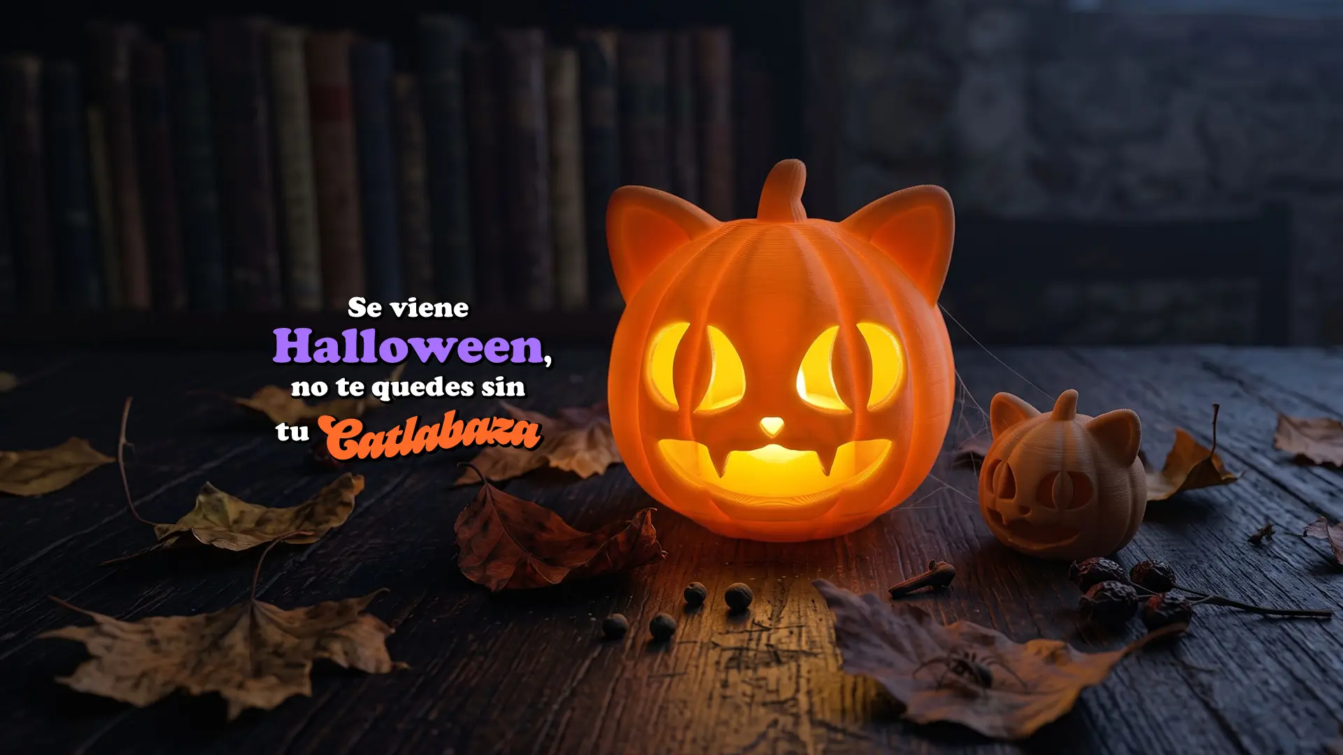 Catlabazas Marceland faroles calabaza con gatitos