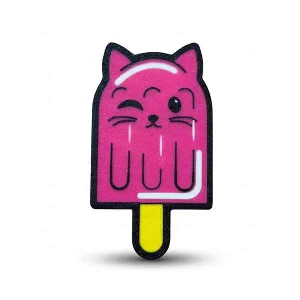 Imán helado palito gatito